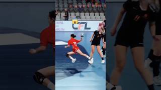 Women Handball shot youtubeshorts shortsvideo handball girlsrespectstatus [upl. by Ahtreb939]