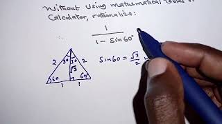 How to RATIONALIZE Surds in Trigonometry WORKED EXAMPLE [upl. by Kralc]