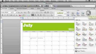 Create a calendar  Word 2011 [upl. by Ynnavoj]