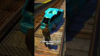 IF A CAR GETS STUCK BY A TRAIN IN GTA GAMES [upl. by Jacki]