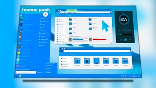 PERSONALIZAR WINDOWS 10 PACK DE ICONOS MINIMALISTAS [upl. by Cerallua]