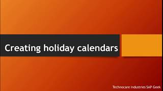 Creating holiday calendars [upl. by Strephonn171]