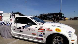 DON BOWLES ROUSH PROPANE POWERED STANG WARMN UP AT RT66 [upl. by Hattie261]