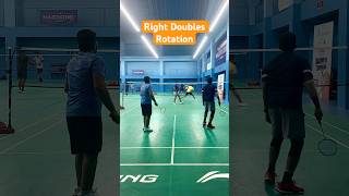 Correct Doubles Rotation Defend amp Attack badminton throwwithadeflectionintheback badmintonlovers [upl. by Jeremie]