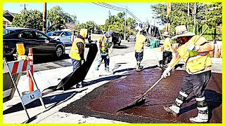 USA  ARROYO AVE SLURRY SEAL OVERLAY PART 2 MasterWorkers [upl. by Kayle478]