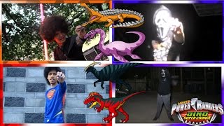 Power Rangers Dino Super Charge Halloween Collab Morph [upl. by Ahsinan]