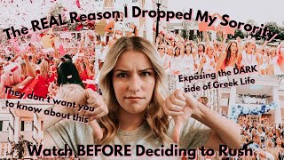 Explaining Why I Dropped My Sorority  Exposing Toxic Greek Life Culture [upl. by Assili]