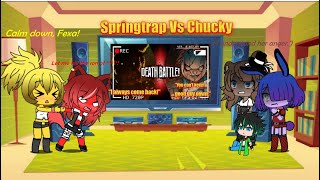 Me and FNIA Gacha Reacting Springtrap vs Chucky IN MEMORY OF MY DOG PIKACHU RIP [upl. by Yesnikcm]