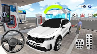 3D Driving Class 40  Gas Station Open in Highway Rest Area For Refueling car washing Android game [upl. by Nahaj]