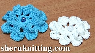 How to Crochet Flower with Eight Curving Petals [upl. by Lavine]