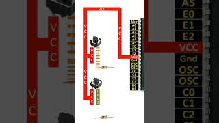 Connecting push buttons with PIC16F877A microcontroller electronics iotproject coding [upl. by Pruter109]