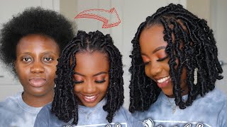 DIY Butterfly Locs Bob Tutorial  Protective Style Howto [upl. by Weikert536]