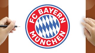 Wie zeichnet man das Logo des FC Bayern München  Einfache SchrittfürSchrittAnleitung [upl. by Alcina]