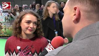 Early Man UK Premiere  Maisie Williams hints at HUGE Game Of Thrones exit [upl. by Ainecey414]