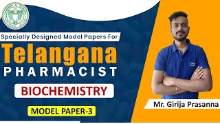 Biochemistry Model Paper3  Telangana Pharmacist Exam Preparation  Key MCQs amp Tips [upl. by Notgnimer]