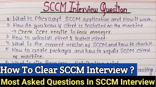 SCCM Top 15 Interview Questions amp Answers  SCCM Interview Questions  Most Asked SCCM Questions [upl. by Radnaskela]