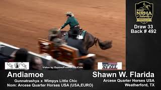 NRHA 2022 Reining Futurity in Oklahoma 🐴 Andiamoe 🇺🇸 Shawn Flarida… 230 Champions 🏆 Open Lev4 [upl. by Ahsiea871]