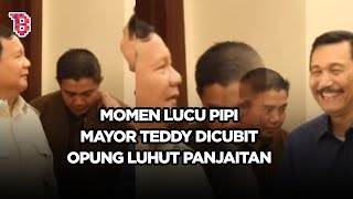 Mayor Teddy hanya bisa pasrah ketika pipinya dicubit Opung Luhut bikin gemas [upl. by Bainbrudge]