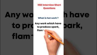 HSE Officer short interview questions and answers  HSE supervisor Hot amp cold work permit [upl. by Lindon351]