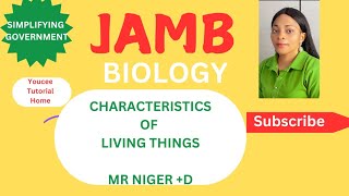 JAMB BIOLOGY 2025 FREE ONLINETUTORIAL LESSON ON CHARACTERISTICS OF LIVING THINGS [upl. by Marie]