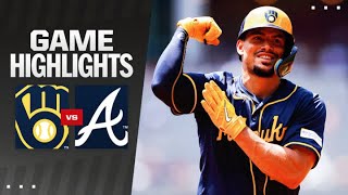 Brewers vs Braves Game Highlights 8824  MLB Highlights [upl. by Gerbold262]