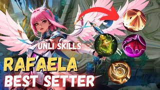 RAFAELA ONE ULT ONE KILL TRUST YOUR TEAM😍  RAFAELA BEST BUILD 2024  MOBILE LEGENDS [upl. by Lock]