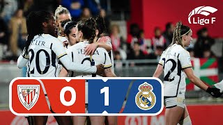 Resumen Athletic Club vs Real Madrid CF  Jornada 15  Liga F [upl. by Rufe]