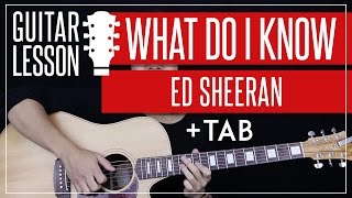 What Do I Know Guitar Tutorial  Ed Sheeran Guitar Lesson 🎸 Fingerpicking  Easy Chords  Cover [upl. by Llain100]