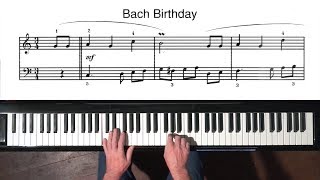 Happy Birthday Bach  31st March 1685  PIANO SOLO FREE SHEET MUSIC [upl. by Airdnaid]