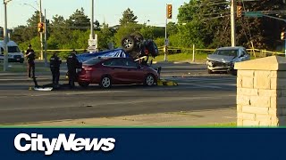 Woman dead another injured in crash in Brampton [upl. by Nosdrahcir]