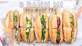 5 MustTry BANH MI Sandwiches  Intro to Vietnamese Food  HONEYSUCKLE [upl. by Arreip]