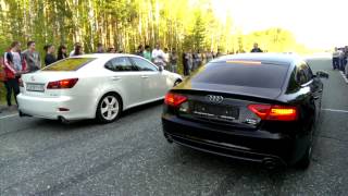 Lexus is 250 V6 vs Audi A5 20 TFSI [upl. by Topliffe184]