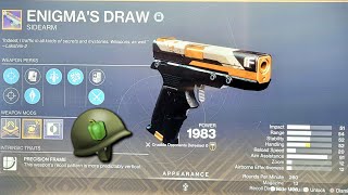 ENIGMAS DRAW Destiny 2 🪖🫑 [upl. by Eatton]