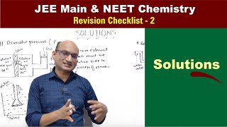 Solutions  Revision Checklist 2 for JEE amp NEET Chemistry [upl. by Lourie]