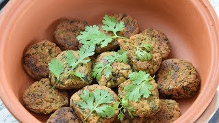 How to make Kothimbir Vadi  Crispy Coriander Fritters [upl. by Eynttirb]