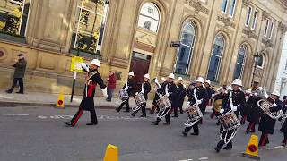 Royal Marines Band in Birmingham freedom of Birmingham parade [upl. by Uphemia]