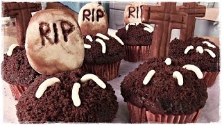 Halloween 🕷 GRABCUPCAKES 🕸  SchokoCupcakes  Schokomuffins  Halloween Rezept [upl. by Philine728]