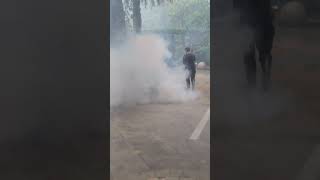 Fogger Mosquito control and prevention of dengue fever using smoke machines in residential areas [upl. by Ida219]