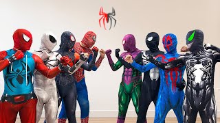 PRO 8 SPIDERMAN TEAM  TEAM SPIDERMAN vs SUPER BADHERO TEAM   Live Action [upl. by Eimilb]