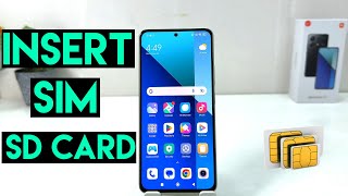 How To Insert SIM amp SD Card In Redmi Note 13 [upl. by Hellah]