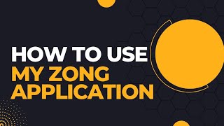 how to use my zong app [upl. by Meekah272]