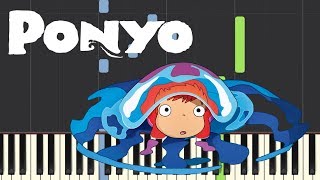 Ponyos Theme 崖の上のポニョ  Ponyo on the Cliff by the Sea  Piano Tutorial [upl. by Ahsitra]