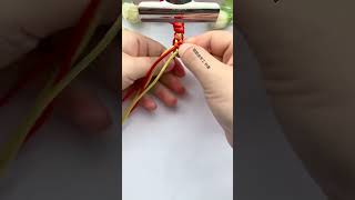 Small dragon scale eightstrand braid knot tutorial practical knots rope braiding skills sharing [upl. by Ainirtak335]