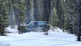 Nissan Safari Y61 Deep Canadian Snow with Maxxis Trepadors [upl. by Eetnod235]