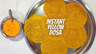 INSTANT Yellow Dosa  Protein rich breakfast recipes  healthy  NO fermentation dosa [upl. by Blood]