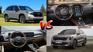 2025 Kia Sorento vs 2025 Subaru Forester Comparison  SUV Battles  MotorNation [upl. by Yks]