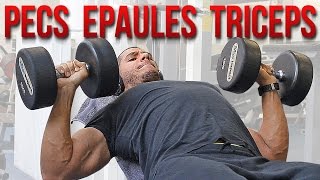 Pectoraux Epaules Triceps  Programme MUSCULATION Hors saison [upl. by Shamma387]