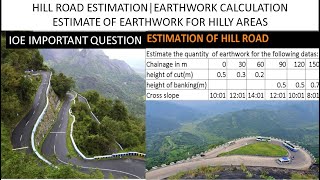 Earthwork calculation for hill road [upl. by Ferdie]