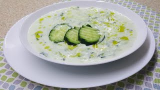 Tarator me Kos  Yogurt and Cucumber Recipe  tarator nasıl yapılır [upl. by Etana]