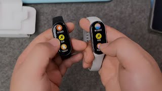 Mi Band 9 Unboxing amp Compare With Xiaomi Band 8 [upl. by Gnidleif]